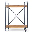 thumbnail image 2 of Portable Bar Cart with Wheels, Serving Cart with 2-Tier Storage for Drinks and Snacks, Rolling Kitchen Shelf Cart for Home or Office, Perfect for Coffee or Cocktails, 2 of 8