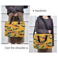 thumbnail image 6 of FORMRS 16" Laptop Bag Carrying Sleeve Case with Handle Travel Shoulder Briefcase, Yellow Sardines Pattern, 6 of 8