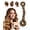 Leopard, variant on Bonnet Queen Satin Heatless Hair Curler for Overnight Curls, Long Hair, Leopard, L, Fabric, 2 Scrunchies