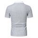 thumbnail image 3 of Playeras Elvqul Hombre Gris Manga Corta Playa Patchwork Solapa Abotonada, 3 of 6