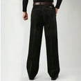 thumbnail image 7 of Mens Corduroy Pants Flat Front Straight Leg Work Pants Heavy Retro Casual Dress Trousers for Wedding Business Formal, 7 of 7