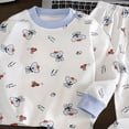 thumbnail image 4 of masbird Boys Girls Pajamas Little Toddler Long Sleeves and Pants Pajamas 2-Piece Pjs Set Kids Sleepwear 6-12 Months 12-24 Months 2t 3t 4t 5t 6t 7t 8t 9t(Light Blue,6-12 M), 4 of 4