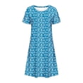 thumbnail image 4 of Baikeli Liquidation Robes de Printemps pour Femmes 2024 Robe Imprimée à Manches Courtes Col Rond Robe à Manches Courtes Col Rond Robes de Printemps pour Femmes 2024, 4 of 5