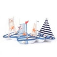 thumbnail image 1 of OUSITAID Wooden Crafts Nautical Decoration Cloth Sailboat Model Flag Table Ornament, 1 of 7