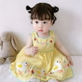 thumbnail image 2 of PENGXIANG Grande Liquidation! Robe Princesse Brodée d'Été pour Fille, Robe Sans Manches Brodée avec Patch pour Bébé 0-7 Ans, 2 of 6