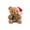 Brown-1D-home supplies, variant on ABPWLY Toys Christmas Teddy Bear Plush Ornament 9 Inches Santa Claus Design Soft Stuffed Doll Gift for Kids Birthday Companion Brown Travel Games