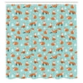 thumbnail image 3 of Ambesonne Fox Shower Curtain, Wild Animal in Winter, 69"Wx70"L, Seafoam Pale Vermilion, 3 of 5