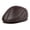 Brown cap, variant on Winter Flat Caps Beret Men Black Warm Duckbill Hat Male Earflaps Thicker Genuine Leather Solid Classic Driving Cap