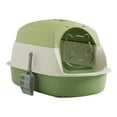 thumbnail image 3 of DOLITY Hooded Cat Litter Boxes with Lid, Pet Litter Boxes with Lid, Fully Enclosed Cat Green, 3 of 9