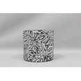 thumbnail image 1 of Planter Pot - White Leaf Pattern, 1 of 4