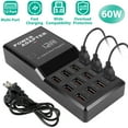 thumbnail image 2 of 12-Port USB Charging Station 60W - Fast 3.5A Per Port Desktop Hub with Smart IC, Overload Protection for iPhone/iPad/Camera - Compact 6.7" Family Power Strip, 2 of 10
