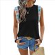 thumbnail image 1 of Sudadera Informal Sin Mangas con Cuello Redondo y Lazo para Mujer, Moda de Verano 2025 Negro L, 1 of 8