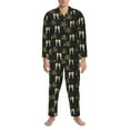 thumbnail image 3 of Fotbe Happy New Year Pijama de Hombre con Estampado de Manga Larga, Conjunto de 2 Piezas, Ropa de Dormir Suave y Cómoda con Bolsillos-X-Large, 3 of 7
