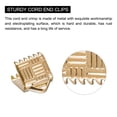 thumbnail image 4 of 200Pack Ribbon End Crimp Clamps, 6mm Stripe Texture Pinch Cord End Clasps, Gold Tone, 4 of 6
