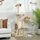 thumbnail image 2 of Torre Rascador para Gatos PawHut 53" con Peluche Beige, 2 of 9