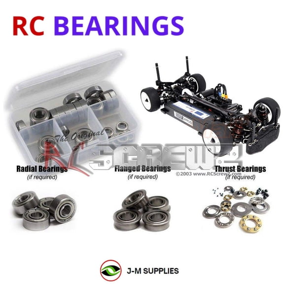 RCScrewZ Metal Shielded Bearing Kit 3rac006b for 3 Racing M4/Pro 4wd RC Car | SET