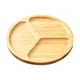 thumbnail image 2 of Bandeja de snacks de madera estilo japonés • Bandeja personalizable de snacks de madera de bambú • Diseño de flores cuadradas de 3 compartimentos • Uso casero de té de postre, 2 of 6
