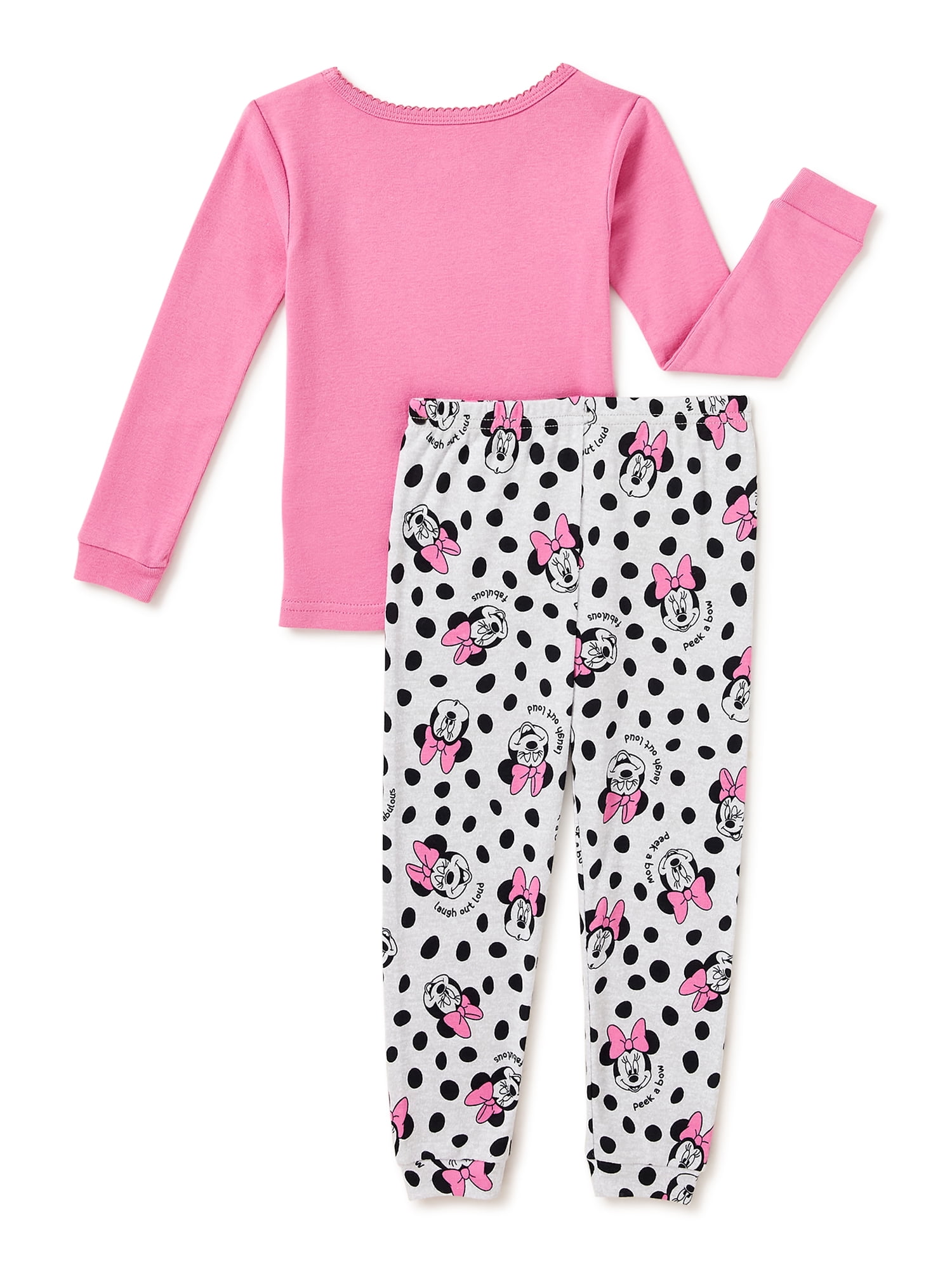 Disney Junior Minnie Mouse Toddler Girls' 4 pc Snug Fit Pajama Set green pink 2T 