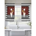 thumbnail image 5 of Kitchen Chef Sheer Curtains 45 Inch Long 2 Panels, Black And White P Vintage Laid Knife And Fork Light Filtering Rod Pocket Semi Sheer Curtains, Sheer Voile Drapes for Living Room Bedroom, 52"x45", 5 of 5