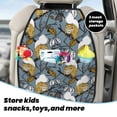 thumbnail image 3 of Kdxio Cartoon Squirrel on Branch Print 2 Pack Car Kick Mat Seat Cover Back Protector Mat with Pockets for Organizer Backseat Protector and Storage Anti Kick Pad for Vehicles, 3 of 6