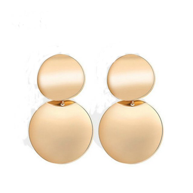 Boucles d'Oreilles Disques en Métal Rétro Boucles d'Oreilles Rondes Géométriques Boucles d'Oreilles à la Mode pour Femmes et à la Mode