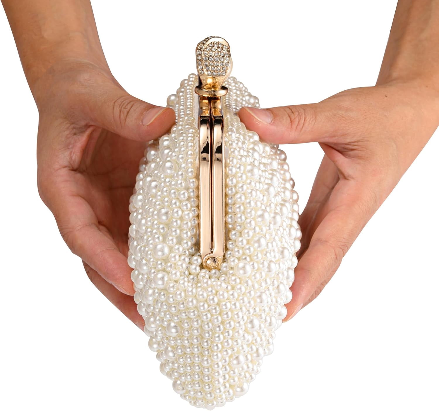 YooGuoGuo Pearl Clutch Purses for Women Evening Handbag Wedding Bridal Crossbody Bag for Party