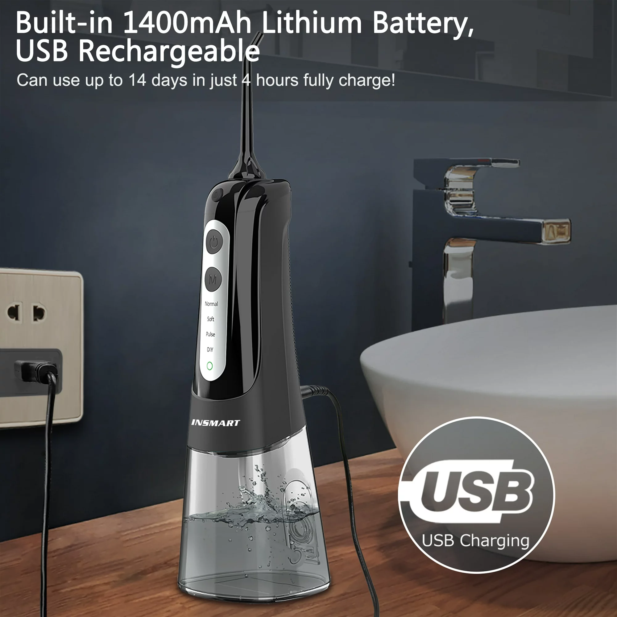 INSMART Cordless Water Flosser 300ML photo 7