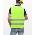 thumbnail image 2 of Mens 5/10 Pack High Visibility Reflective Vest Hi-vis Bright Color Construction Safety Vest (5 Pack-Yellow), 2 of 5