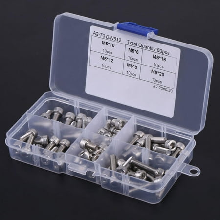 

Head Screws Stainless Steel With Plastic Box Durable Fastener Accessories Set Hex Socket Screws For Home Appliance Office Appliance