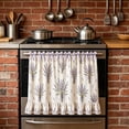 thumbnail image 3 of JWZZYD Farmhouse Stove Skirt Oven Curtain for Kitchen Decor, Reusable Washable Oven Front Cover with Lace Ruffle Trim with Ribbon Ties, Oven Curtain Cover for Cottage Kitchen(Lavender), 3 of 7