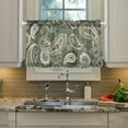 thumbnail image 5 of Coolnut Paisley Floral Kitchen Curtains 2 Panels, UV Protected Tier Curtains Half Window Curtains Kitchen Tiers for Guest Room Bathroom Sink Laundry Room Basement,24 x 27 Inch, 5 of 6