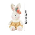 thumbnail image 3 of 65Cm Easter Bunny Plush Doll Desktop Decoration Accessory, Soft Stuffed Toy With Big Fluffy Ears Adorable Mushroom Headband With White Dot Accents And Patterned Shorts, Perfect, 3 of 6