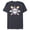 Navy Heather, variant on Mickey Mouse Baseball Team Player Sports 2023 - Short Sleeve Blended T-Shirt for Adults - Customized-Dark Heather