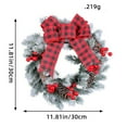thumbnail image 3 of Christmas Ornament Bow Knot Christmas Ball Wreath Display Window Wreath Home Door Hanging Decoration Christmas Wreath for Front Door Wall Window Stair Home Decor, 3 of 3