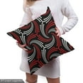 thumbnail image 4 of Ambesonne Geometric Fabric by the Yard Upholstery, Curvy and Dotted Art, 10 Yards, Scarlet White Black, 4 of 4