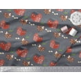 thumbnail image 2 of Soimoi Tissu Poly Georgette Imprimé Ufs & Poules 1 Yard 52 Pouces de Large, 2 of 3