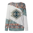 thumbnail image 2 of Womens Round Neck Long Sleeve T-Shirt Autumn Print Loose Blouse Tops, 2 of 6