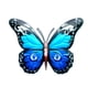 thumbnail image 2 of Mariposa colgante de jardín de escultura de insectos de hierro forjado de 16,5 cm (azul) Ndcxsfigh Nuevos Originales, 2 of 9