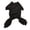 Black, variant on QXFBJOQH Cute Dog Pajamas Set, Soft Flannel Sleepwear for Cats, Comfy Nightgown & Loungewear for Small Pets