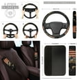 thumbnail image 4 of Yuyamidu Beer Car Seat Cover Set with Steering Wheel Cover American Flag Seat Belt Covers Cup Coasters Lipstick Holder Keychain Wrist Key Chain 12 PCS Auto Accessories, 4 of 6