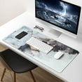thumbnail image 6 of Desk Mat, Gaming Mouse Pad Large, XXL Keyboard Matt, Long Mousepad with Non Slip Base, Giant Computer Desk Pad Mat Extended for Office Desktop Laptop, White Gray Gold Marble, 6 of 6