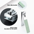 thumbnail image 5 of Manicure Set Professional Nail Clipper Pedicure Set Grooming Kit Gift for Men Husband Boyfriend Parents Women Nail Care with Green Leather Travel Case, 12 PCS, 5 of 7