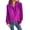 Purplish Red L, variant on Ice Silk Wrinkles Shirt Lapel Lantern Long Sleeve Single Breasted Office Work Tunic Tops Casual Loose Fit Blouse Daily Wear