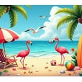 thumbnail image 3 of Colorful Design Tropical Beach Vacation Banner Decorative Summer Flamingo Palm Tree Banner for Beach Party Indoor Decoration Holiday Event, 3 of 7