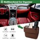 thumbnail image 2 of Organizador de Relleno de Espacio para Asiento de Auto Unique Bargains Universal con Ranuras para Tarjetas, Accesorios de Almacenamiento para Asientos de Auto, Cuero, Marrón, 2 of 6