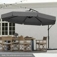 thumbnail image 5 of Costway 10 FT Offset Hanging Umbrella  Patio Cantilever Umbrella with Cover Gray, 5 of 10