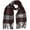Brown, variant on Men's and Women's Unisex Plaid Scarf, Oversized Scarves, Softer features, Size 72"X12" (Black)