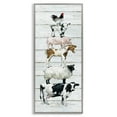thumbnail image 5 of Stupell Industries Country Farm Animal Stack Cow Sheep Pig Rooster Animals & Insects Painting Gray Framed Art Print Wall Art, 10 x 24, 5 of 5