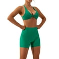 thumbnail image 4 of Hi,Fancy 1 Set Chinlon Nylon Sports Underwear Solid Color Replacement Breathable Wire Free Running Jogging Bodybuilding Vest Bra Green XL, 4 of 6