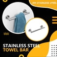 thumbnail image 5 of Towel Rack Stainless 30cm Single Bar Rod Holder Wall Mounted Glossy, 5 of 7